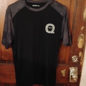 Men's Black and Gray Short Sleeve Tee